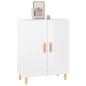 vidaXL Aparador de madera contrachapada blanco brillante 69,5x34x90 cm vidaXL Aparador de madera contrachapada blanco brillante 69,5x34x90 cm