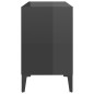 vidaXL Mueble de TV con patas de metal gris brillante 69,5x30x50 cm vidaXL Mueble de TV con patas de metal gris brillante 69,5x30x50 cm