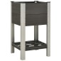 vidaXL Mesa de cultivo para jardín con estante WPC gris 50x50x90 cm