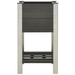 vidaXL Mesa de cultivo para jardín con estante WPC gris 50x50x90 cm