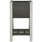 vidaXL Mesa de cultivo para jardín con estante WPC gris 50x50x90 cm