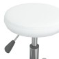 vidaXL Silla de comedor de cuero sintético blanco