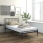 vidaXL Estructura de cama de metal negro 90x200 cm vidaXL Estructura de cama de metal negro 90x200 cm