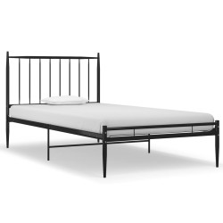 vidaXL Estructura de cama de metal negro 90x200 cm