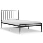 vidaXL Estructura de cama de metal negro 90x200 cm vidaXL Estructura de cama de metal negro 90x200 cm