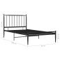 vidaXL Estructura de cama de metal negro 90x200 cm vidaXL Estructura de cama de metal negro 90x200 cm