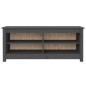 vidaXL Banco zapatero madera maciza de pino gris 110x38x45,5 cm vidaXL Banco zapatero madera maciza de pino gris 110x38x45,5 cm