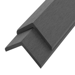 vidaXL Molduras angulares 5 uds WPC gris 170 cm