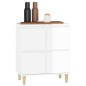 vidaXL Aparador de madera contrachapada blanco brillante 60x35x70 cm vidaXL Aparador de madera contrachapada blanco brillante 60x35x70 cm
