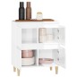 vidaXL Aparador de madera contrachapada blanco brillante 60x35x70 cm vidaXL Aparador de madera contrachapada blanco brillante 60x35x70 cm