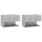 vidaXL Mesitas de noche de pared 2 unidades color gris hormigón