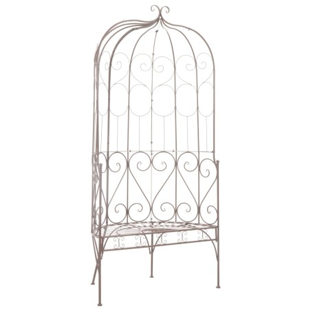vidaXL Banco de jardín 95 cm hierro color marrón antiguo
