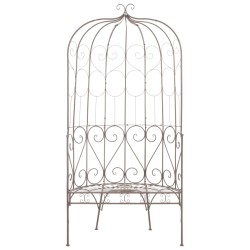 vidaXL Banco de jardín 95 cm hierro color marrón antiguo