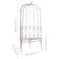 vidaXL Banco de jardín 95 cm hierro color marrón antiguo vidaXL Banco de jardín 95 cm hierro color marrón antiguo