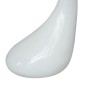 vidaXL Mesa de centro con superficie redonda vidrio blanco brillante 