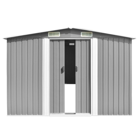 vidaXL Caseta de jardín metal gris 257x298x178 cm