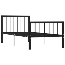 vidaXL Estructura de cama de metal negro 100x200 cm