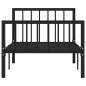 vidaXL Estructura de cama de metal negro 100x200 cm