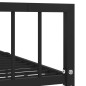 vidaXL Estructura de cama de metal negro 100x200 cm