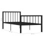vidaXL Estructura de cama de metal negro 100x200 cm