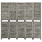 vidaXL Biombo de 5 paneles de madera maciza gris 179x166 cm vidaXL Biombo de 5 paneles de madera maciza gris 179x166 cm