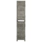 vidaXL Biombo de 5 paneles de madera maciza gris 179x166 cm vidaXL Biombo de 5 paneles de madera maciza gris 179x166 cm