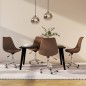 vidaXL Sillas de comedor giratorias 4 unidades tela taupe vidaXL Sillas de comedor giratorias 4 unidades tela taupe