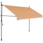 vidaXL Toldo manual retráctil con LED amarillo y azul 250 cm vidaXL Toldo manual retráctil con LED amarillo y azul 250 cm