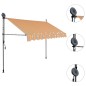 vidaXL Toldo manual retráctil con LED amarillo y azul 250 cm vidaXL Toldo manual retráctil con LED amarillo y azul 250 cm