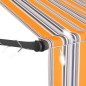vidaXL Toldo manual retráctil con LED amarillo y azul 250 cm vidaXL Toldo manual retráctil con LED amarillo y azul 250 cm