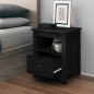 vidaXL Mesita de noche madera maciza de pino negra 40x35x49 cm vidaXL Mesita de noche madera maciza de pino negra 40x35x49 cm