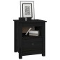 vidaXL Mesita de noche madera maciza de pino negra 40x35x49 cm vidaXL Mesita de noche madera maciza de pino negra 40x35x49 cm