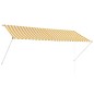 vidaXL Toldo retráctil 300x150 cm amarillo y blanco vidaXL Toldo retráctil 300x150 cm amarillo y blanco