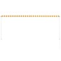 vidaXL Toldo retráctil 300x150 cm amarillo y blanco vidaXL Toldo retráctil 300x150 cm amarillo y blanco