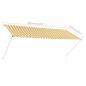vidaXL Toldo retráctil 300x150 cm amarillo y blanco vidaXL Toldo retráctil 300x150 cm amarillo y blanco