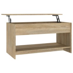 vidaXL Mesa de centro madera contrachapada roble Sonoma 102x50x52,5 cm