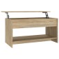 vidaXL Mesa de centro madera contrachapada roble Sonoma 102x50x52,5 cm vidaXL Mesa de centro madera contrachapada roble Sonoma 102x50x52,5 cm