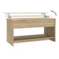 vidaXL Mesa de centro madera contrachapada roble Sonoma 102x50x52,5 cm vidaXL Mesa de centro madera contrachapada roble Sonoma 102x50x52,5 cm