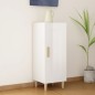 vidaXL Aparador de madera contrachapada blanco brillante 34,5x34x90 cm vidaXL Aparador de madera contrachapada blanco brillante 34,5x34x90 cm