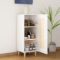 vidaXL Aparador de madera contrachapada blanco brillante 34,5x34x90 cm vidaXL Aparador de madera contrachapada blanco brillante 34,5x34x90 cm