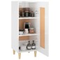vidaXL Aparador de madera contrachapada blanco brillante 34,5x34x90 cm vidaXL Aparador de madera contrachapada blanco brillante 34,5x34x90 cm