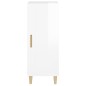 vidaXL Aparador de madera contrachapada blanco brillante 34,5x34x90 cm vidaXL Aparador de madera contrachapada blanco brillante 34,5x34x90 cm