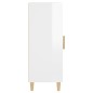 vidaXL Aparador de madera contrachapada blanco brillante 34,5x34x90 cm vidaXL Aparador de madera contrachapada blanco brillante 34,5x34x90 cm