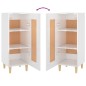vidaXL Aparador de madera contrachapada blanco brillante 34,5x34x90 cm vidaXL Aparador de madera contrachapada blanco brillante 34,5x34x90 cm
