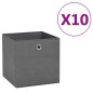 vidaXL Cajas de almacenaje 10 uds tela no tejida gris 28x28x28 cm vidaXL Cajas de almacenaje 10 uds tela no tejida gris 28x28x28 cm