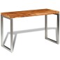vidaXL Mesa de salón o escritorio madera sheesham con patas de acero vidaXL Mesa de salón o escritorio madera sheesham con patas de acero