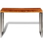 vidaXL Mesa de salón o escritorio madera sheesham con patas de acero vidaXL Mesa de salón o escritorio madera sheesham con patas de acero