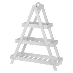 ProGarden Estantería triangular 3 niveles MDF blanco