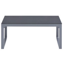 vidaXL Mesa de centro de aluminio 90x50x40 cm