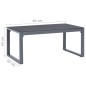 vidaXL Mesa de centro de aluminio 90x50x40 cm